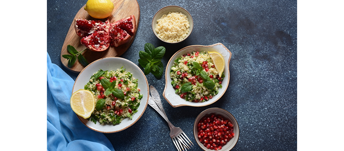 Lebensenergie Granatapfel und Salat_Marocco